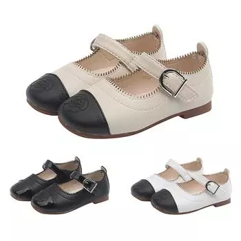 Детская кожаная обувь для девочек, модные детские туфли на плоской подошве из лакированной кожи для девочек, винтажные туфли принцессы с цветочной вышивкой 21