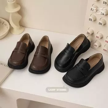 Детская кожаная обувь Весенняя и осенняя студенческая обувь 21