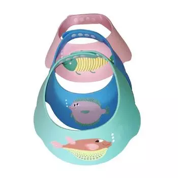Детская красочная мультяшная шапочка для душа для новорожденных, мягкая регулируемая шапочка для купания, шапочки для душа one size розовый