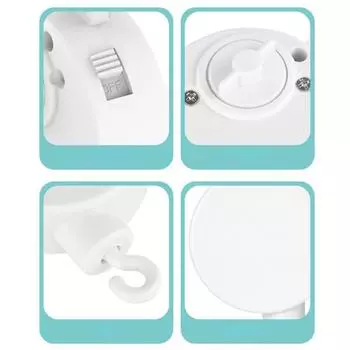 Детская кровать-колокольчик, держатель для игрушек, белый кронштейн-погремушка, мобильная кроватка, музыкальная шкатулка, игрушка-колокольчик для новорожденного, держатель может вращаться на 360 градусов