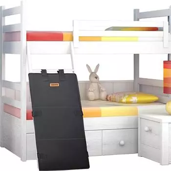 Детская кровать Нижняя часть кровати Лестница Защитная пластина Противоскользящее устройство для предотвращения падения детей Замки для лестницы на двухъярусной кровати 37*79CM чёрный