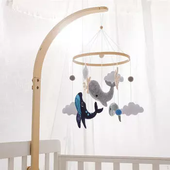 Детская кроватка Мобильная кровать Колокольчик Игрушка Декор ручной работы Сенсорные войлочные украшения Подвесное украшение