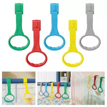 Детская кроватка с кольцом-подставкой для детской кроватки, ручка-держатель для манежа, портативный детский тренажер для ходьбы для малышей красный