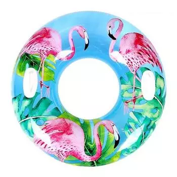 Детская круглая трубка Sunny Water Flamingo 75см, корейские водные развлечения
