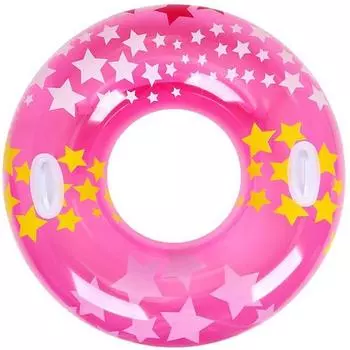 Детская круглая трубка Sunny Water Star 75см, розовая, 1 шт., корейские водные развлечения