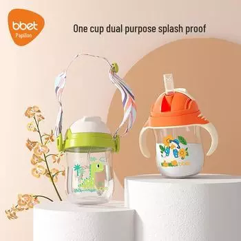 Детская кружка для воды из тритана — прочная, с широкой трубочкой, для детей от 1 до 3 лет