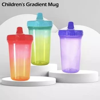 Детская кружка-утконос объемом 300 мл, обучающая кружка для младенцев и малышей, герметичное уплотнительное кольцо, подходит для детей от 2 до 10 лет, не содержит бисфенол-А фиолетовый