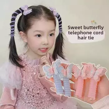 Детская кудрявая резинка для волос в виде телефона - высокий хвост для девочек