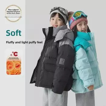 Детская куртка-пуховик Three-Proof Contrast Color с 90% белого утиного пуха 2024 года 170cm fill (160g)