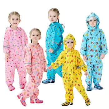 Детская куртка унисекс с капюшоном, ветрозащитный и водонепроницаемый плащ для девочек и мальчиков, маска S синий