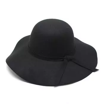 Детская легкая шерстяная утолщенная шляпа-цилиндр, окружность головы 54 см, волнистый край, джазовая шляпа, модная фетровая шляпа для родителей и детей в британском стиле S(52-54cm)