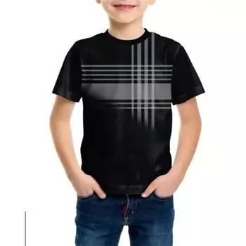 Детская летняя футболка с принтом 3D, футболки для мальчиков, повседневные топы с коротким рукавом и круглым вырезом для девочек 170