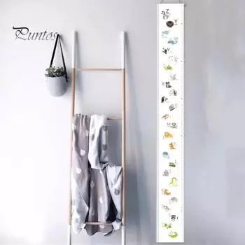 Детская линейка для измерения роста, настенная диаграмма роста ребенка, высокоточная, разборчивая печать, холст, декор для детской комнаты, ванной комнаты, водонепроницаемая измерительная линейка A