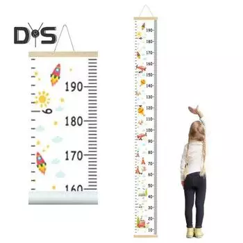 Детская линейка для измерения роста, настенная диаграмма роста ребенка, высокоточная, разборчивая печать, холст, декор для детской комнаты, ванной комнаты, водонепроницаемая измерительная линейка A
