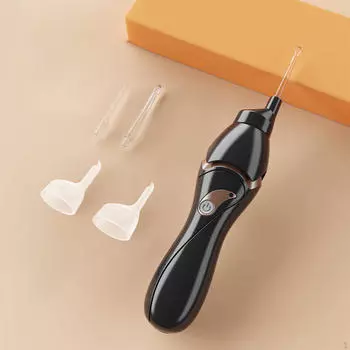 Детская ложка для удаления ушей, инструмент для чистки, для домашнего использования в путешествии чёрный