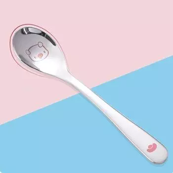 Детская ложка из нержавеющей стали 304, столовая посуда, кофейная ложка, новая мультяшная ложка Pig