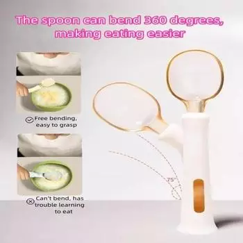 Детская ложка-вилка Обучение еде Обучение самостоятельному кормлению детей в возрасте до года Вспомогательный набор ложек для еды Детский стол