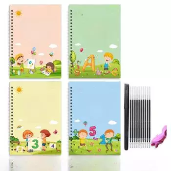 Детская магическая трассировка Красная книга: Практика каллиграфии с исчезающими чернилами