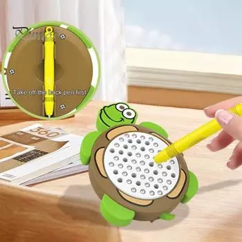 Детская магнитная доска для рисования с бусинами, игрушка-планшет с фруктами и животными для малышей, магнитная ручка-стилус, портативный самолет, автомобиль, аттракцион, игрушка-брелок H