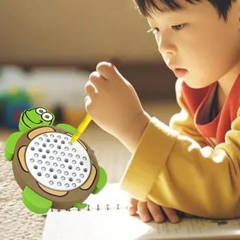 Детская магнитная доска для рисования с бусинами для малышей, игрушка-планшет с фруктами и бусинами на магните