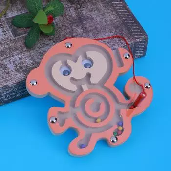 Детская магнитная игрушка-лабиринт, интеллектуальная доска-головоломка, детская деревянная головоломка FROG зелёный