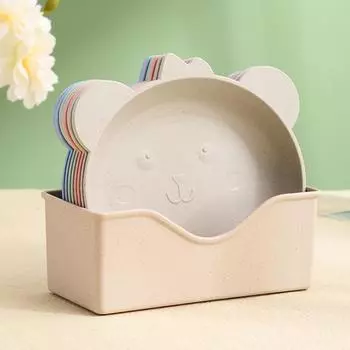 Детская маленькая тарелка Милая мультяшная девочка Тарелка в форме сердца Небьющаяся Детский сад Подарки для малышей Фрукты Закуски Сухофрукты Тарелка