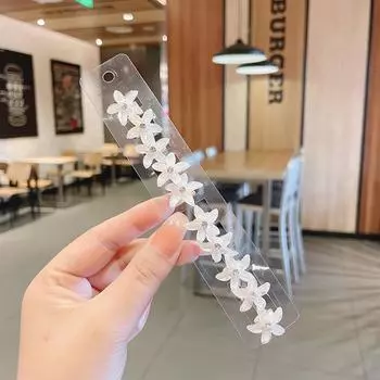 Детская маленькая заколка в виде головы принцессы, аксессуары для волос, заколка для волос, новинка 2023, заколка для волос с цветком для маленькой девочки, заколка для волос One Size белый