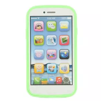 Детская машина для изучения английского языка с сенсорным экраном в форме телефона, обучающая языковая образовательная машина зелёный
