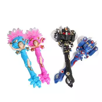 Детская машина Робот Проекция Цветная вспышка Электрическая музыкальная поворотная палка Волшебный молоток Мальчик Игрушка в подарок