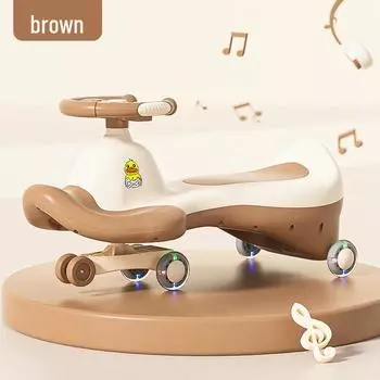 Детская машинка-каталка Маленький жёлтый утёнок - Защита от опрокидывания, бесшумные колёса, с музыкой