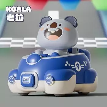 Детская машинка-столкновение Мультяшная Милая Домашнее Животное Инерционная Нажимная Выталкивающая Машинка Пазл Скользящая Игрушечная Машинка