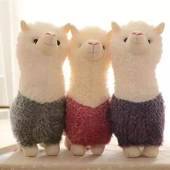 Детская милая грязевая лошадь, альпака, овца, флисовая мягкая кукла, плюшевые забавные игрушки 7cm by 11cm by 22cm розовый