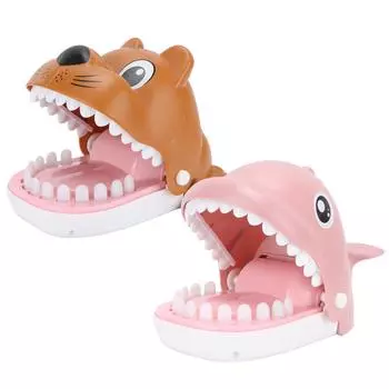 Детская Милая Игрушка для Игры В Рот Кита Стоматолог Укус Палец Интерактивная Игра Забавная Игрушка-Прикол Pink Whale