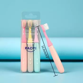 Детская милая мягкая зубная щетка 3шт. Мягкая зубная щетка Детская зубная щетка One Size