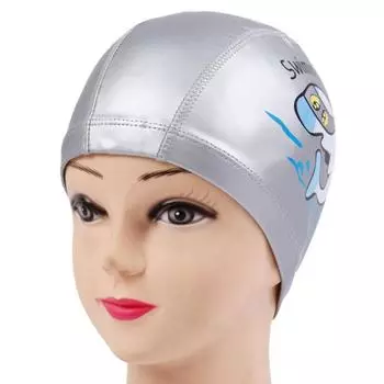 Детская милая мультяшная шапочка для плавания, водонепроницаемая, высокая эластичная шапочка для защиты ушей, шапочка для плавания для мальчиков и девочек One size fits all розовый