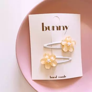 Детская милая смола цветок желе цвет BB заколка детская цветная базовая модель для родителей и детей боковая заколка заколка для челки