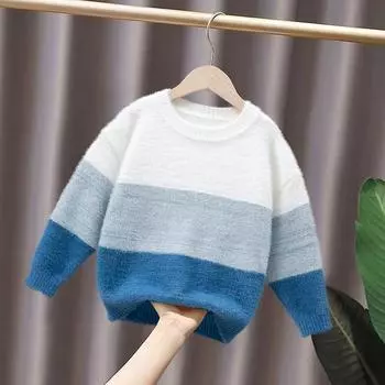 Детская милая толстовка с длинным рукавом и круглым вырезом на весну и осень для мальчиков и девочек 150cm