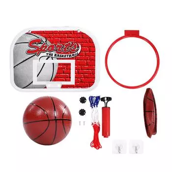 Детская мини-баскетбольная система для помещений, комплект щитов, крепление на стену, детский игрушечный набор (Маленький)