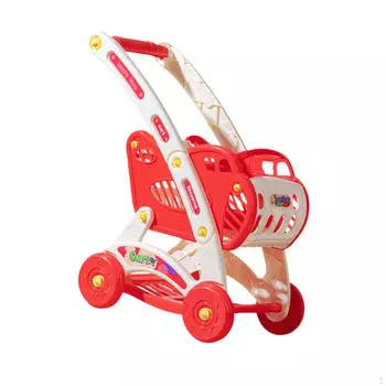 Детская мини-игрушка-тележка для покупок в супермаркете, идея подарка на день рождения, набор маленьких тележек красный