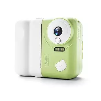 Детская мини-камера мгновенной печати 1080P цифровая камера с 3 рулонами бумаги (зеленый) Q
