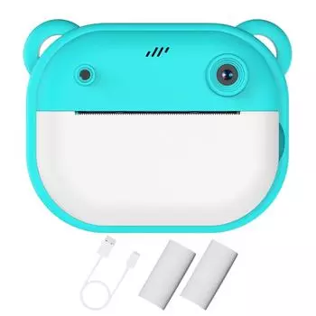 Детская мини-камера мгновенной печати, цифровая камера HD 1080P, экран 2,4 дюйма (зеленый)