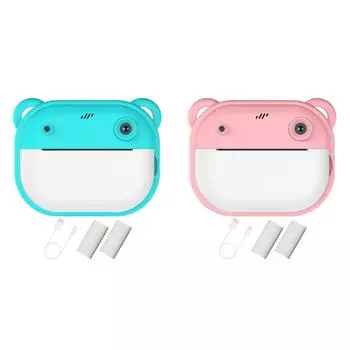 Детская мини-камера мгновенной печати, цифровая камера HD 1080P, экран 2,4 дюйма (зеленый) час