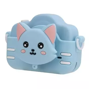 Детская мини-камера с 2-дюймовым экраном и 2-мегапиксельной мультипликационной цифровой камерой с видеорегистратором ToySingle синий