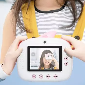 Детская мини-камера с мультяшными игрушками-акулами для девочек и мальчиков, подарки на день рождения, 1080P HD, 2-дюймовый экран с 32G SD-картой, запись жизни, камера