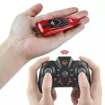 Детская мини-лодка с дистанционным управлением, электрическая скоростная лодка, скоростная гребная лодка, подводная лодка, зарядка и выносливость, игрушечная модель зелёный