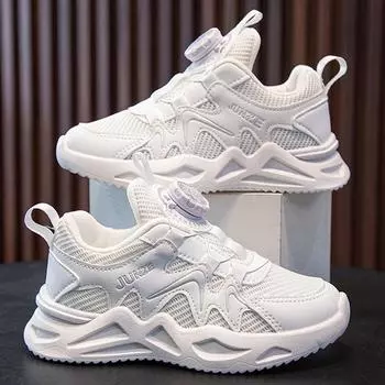 Детская минималистичная и модная обувь для спорта и отдыха с двойной сеткой, студенческая обувь, маленькие белые туфли, обувь для папы 26 синий