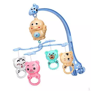 Детская мобильная игрушка-колокольчик-погремушка Soft Music, содержание 500, синий, 39,5x16,6x9 см