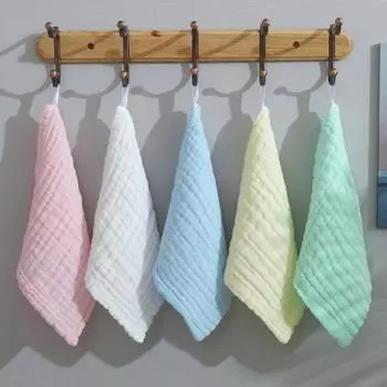 Детская мочалка Мягкая впитывающая детская банная салфетка для лица для мытья рук жёлтый