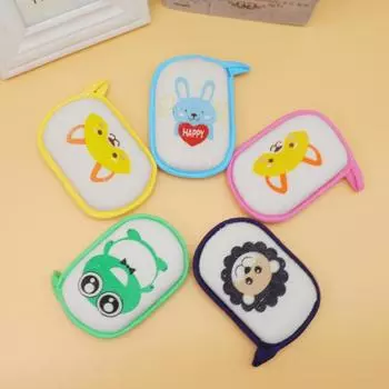 Детская мочалка с мультяшным рисунком, аккуратно чистое хлопковое полотенце для душа, детские принадлежности зелёный