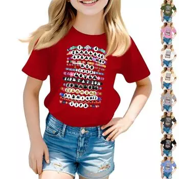 Детская мода для мальчиков и девочек, повседневный топ с короткими рукавами и принтом на воротнике 100 чёрный